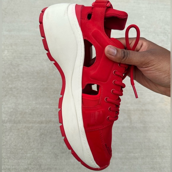 Red Zara Trainers with side cutouts - Picture 4 of 6